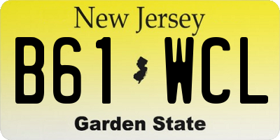 NJ license plate B61WCL