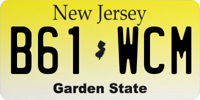 NJ license plate B61WCM