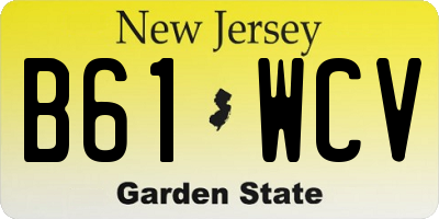 NJ license plate B61WCV
