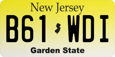 NJ license plate B61WDI
