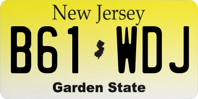 NJ license plate B61WDJ