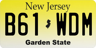 NJ license plate B61WDM
