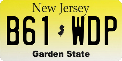 NJ license plate B61WDP