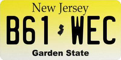 NJ license plate B61WEC