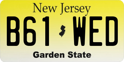 NJ license plate B61WED