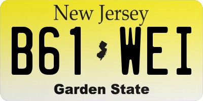 NJ license plate B61WEI