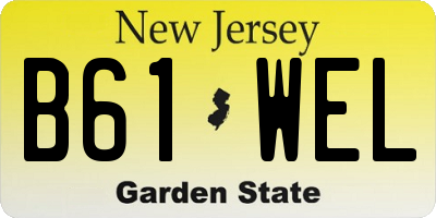 NJ license plate B61WEL