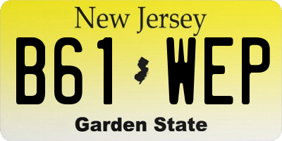 NJ license plate B61WEP