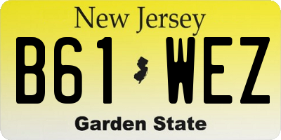 NJ license plate B61WEZ