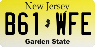 NJ license plate B61WFE