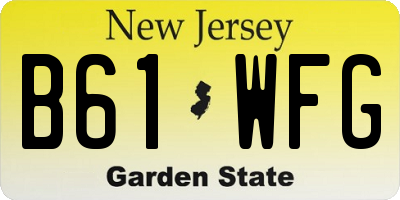 NJ license plate B61WFG