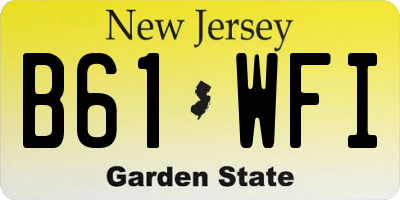 NJ license plate B61WFI