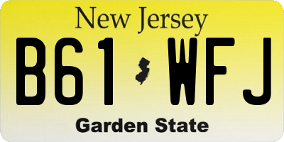 NJ license plate B61WFJ