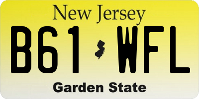 NJ license plate B61WFL