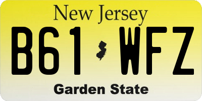NJ license plate B61WFZ