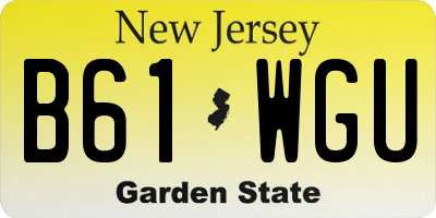 NJ license plate B61WGU