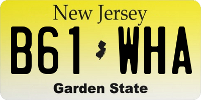 NJ license plate B61WHA
