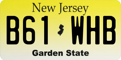 NJ license plate B61WHB