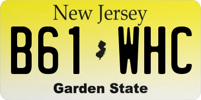 NJ license plate B61WHC