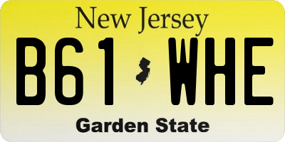 NJ license plate B61WHE
