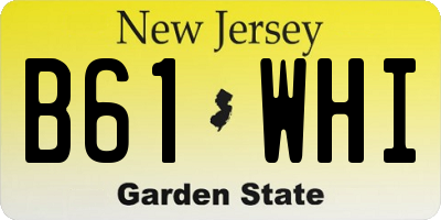 NJ license plate B61WHI