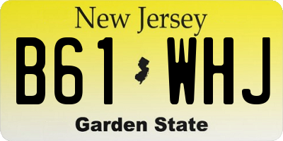 NJ license plate B61WHJ