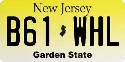 NJ license plate B61WHL