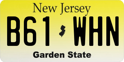 NJ license plate B61WHN