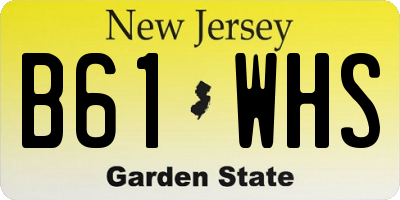 NJ license plate B61WHS