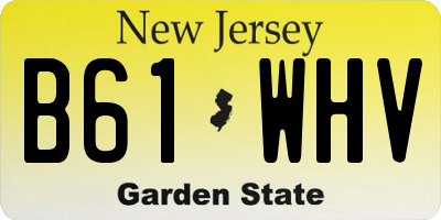 NJ license plate B61WHV