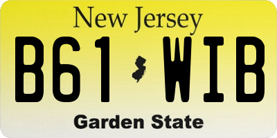 NJ license plate B61WIB