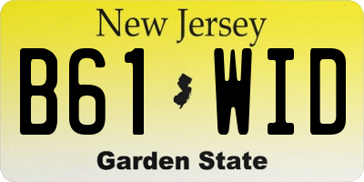 NJ license plate B61WID