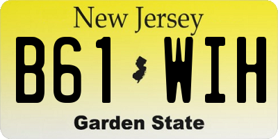 NJ license plate B61WIH