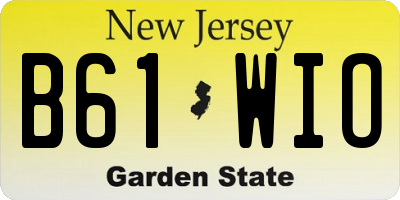 NJ license plate B61WIO