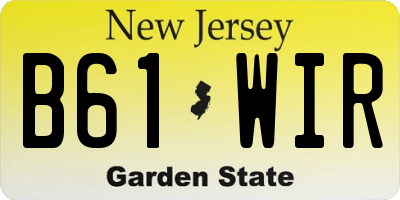 NJ license plate B61WIR