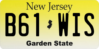 NJ license plate B61WIS