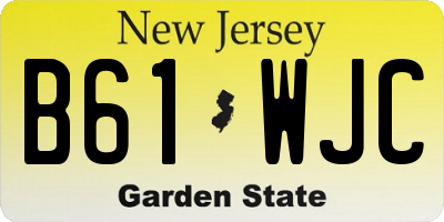 NJ license plate B61WJC