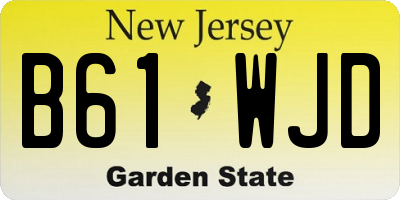 NJ license plate B61WJD
