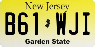 NJ license plate B61WJI