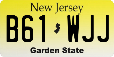 NJ license plate B61WJJ