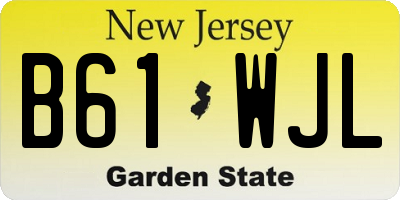 NJ license plate B61WJL