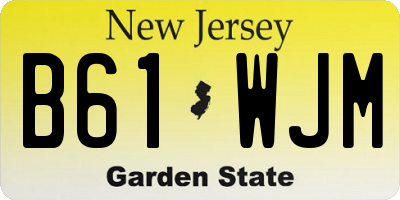 NJ license plate B61WJM