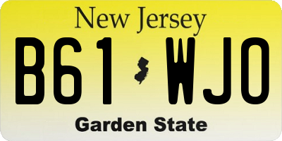 NJ license plate B61WJO