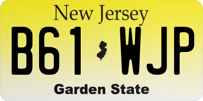 NJ license plate B61WJP