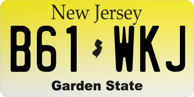 NJ license plate B61WKJ