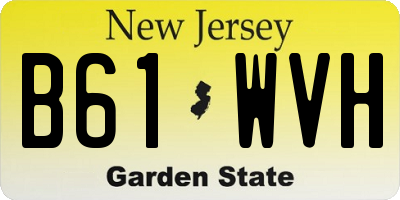 NJ license plate B61WVH