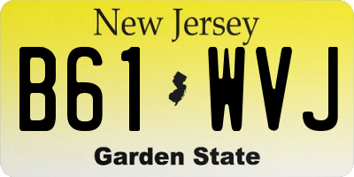 NJ license plate B61WVJ