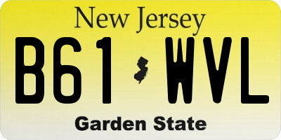 NJ license plate B61WVL