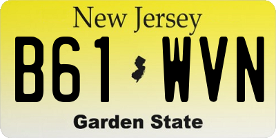 NJ license plate B61WVN