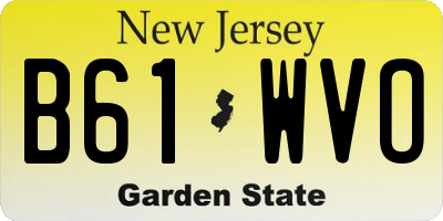 NJ license plate B61WVO